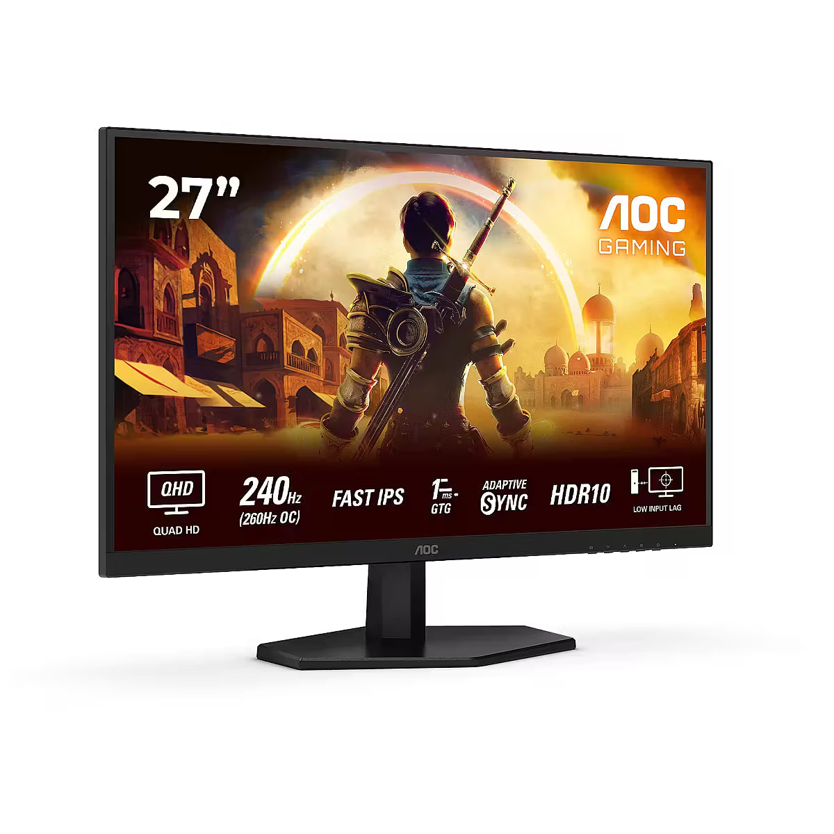 AOC Q27G42ZE 27 INCH GAMING MONITOR BLACK AND RED