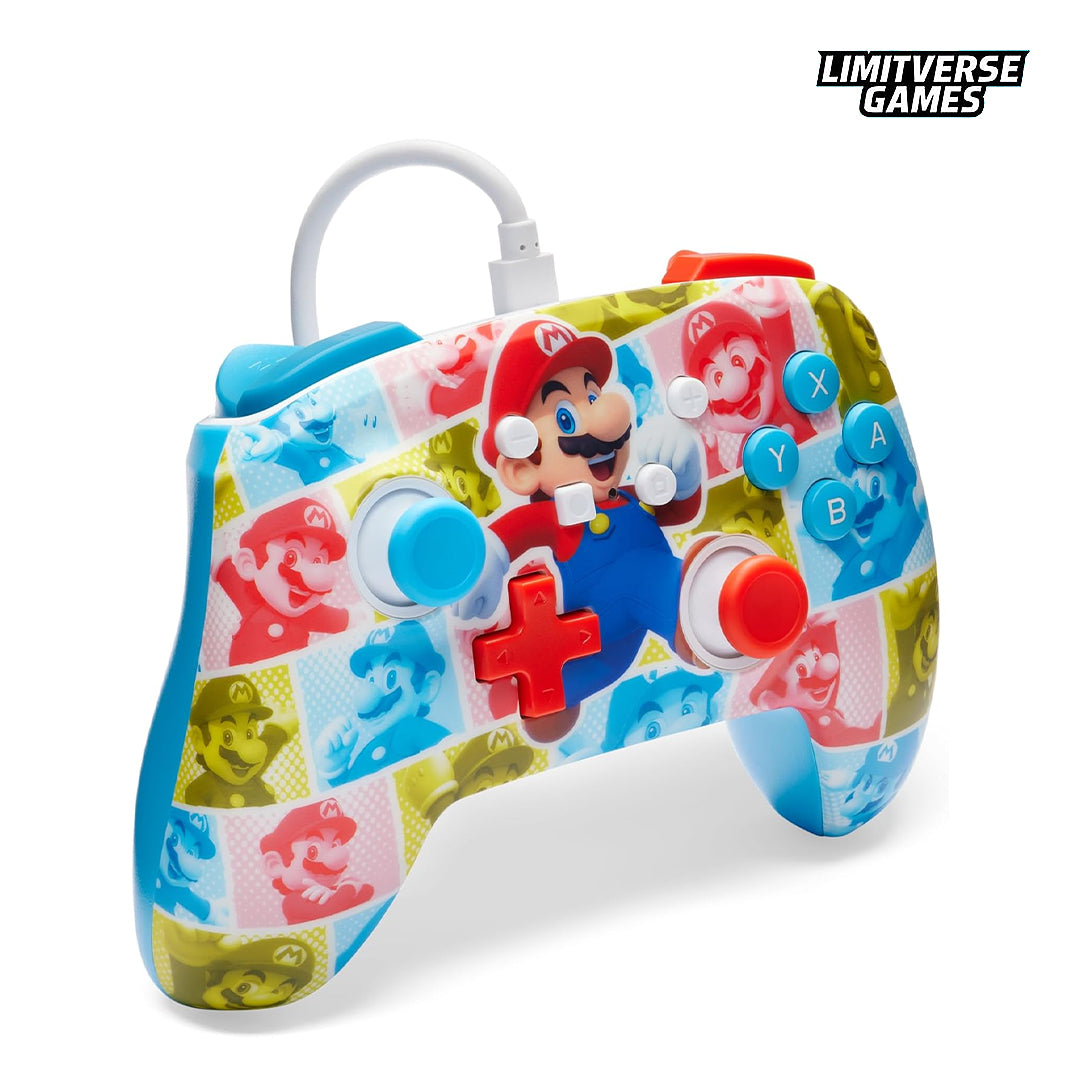 PowerA Enhanced Nintendo Switch Wired Controller Mario Hero Reel
