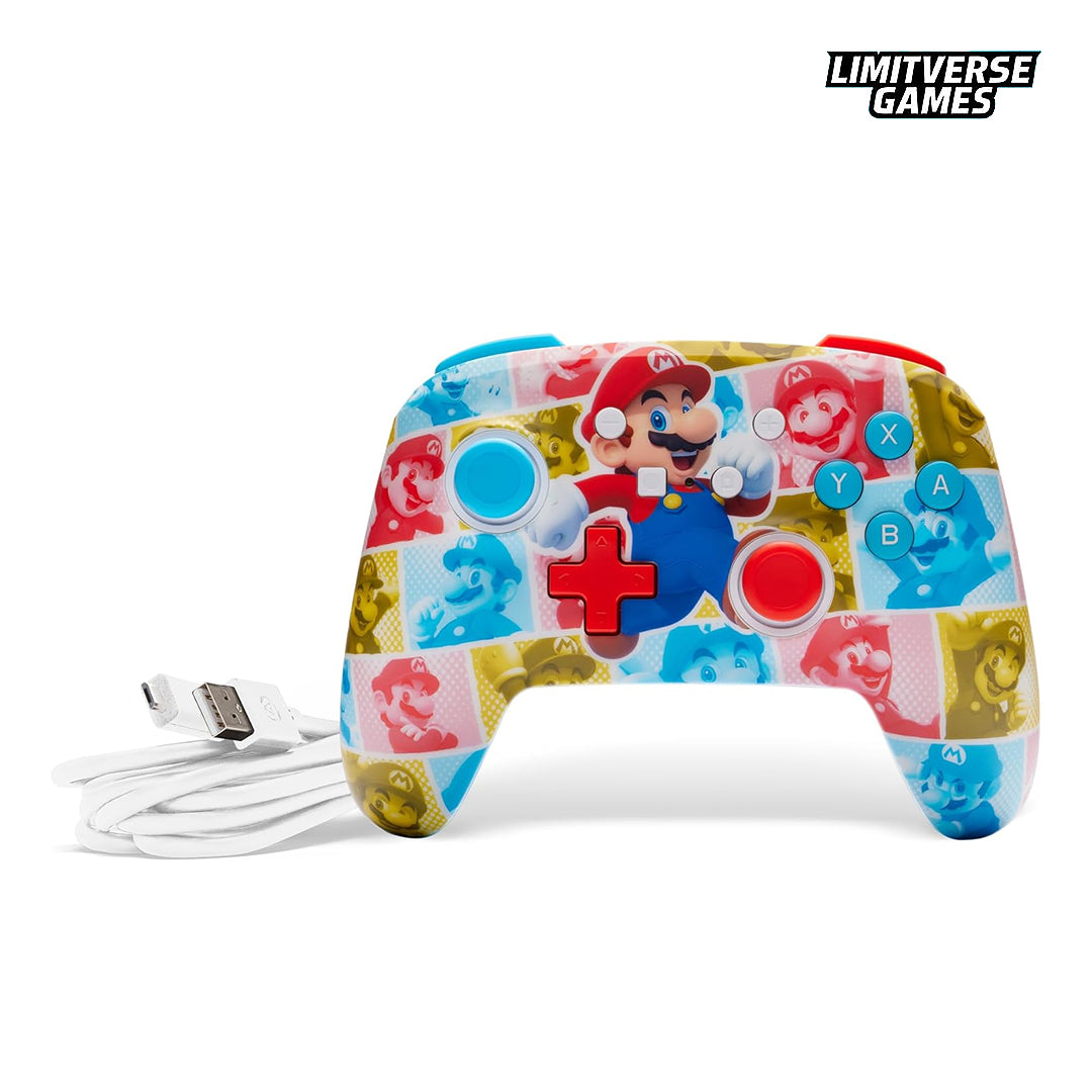 PowerA Enhanced Nintendo Switch Wired Controller Mario Hero Reel