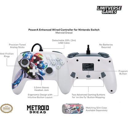 PowerA Enhanced Nintendo Switch Wired Controller Metroid Dread