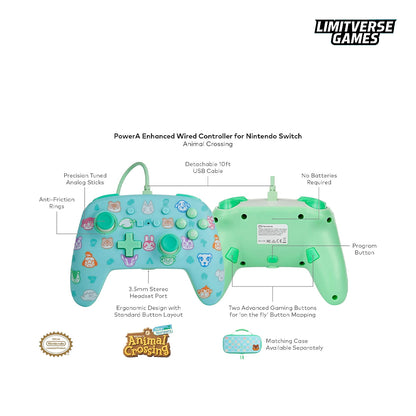 PowerA Enhanced Nintendo Switch Wired Controller Animal Crossing
