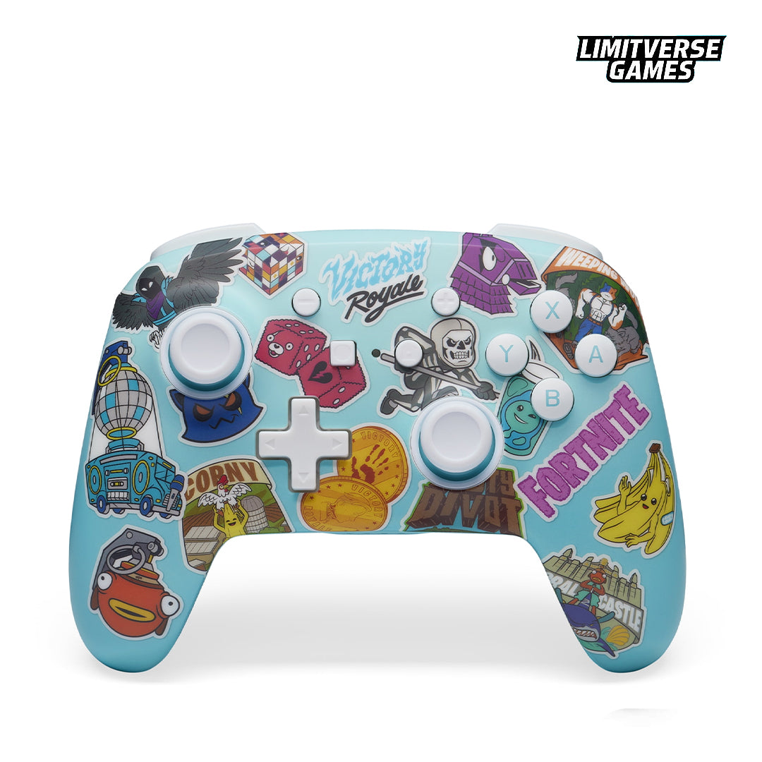 PowerA Enhanced Wireless Controller for Nintendo Switch - Fortnite Sticker Mania