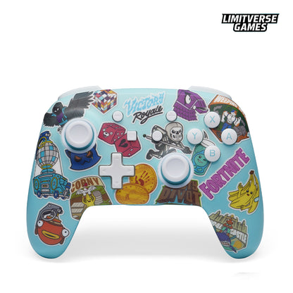 PowerA Enhanced Wireless Controller for Nintendo Switch - Fortnite Sticker Mania
